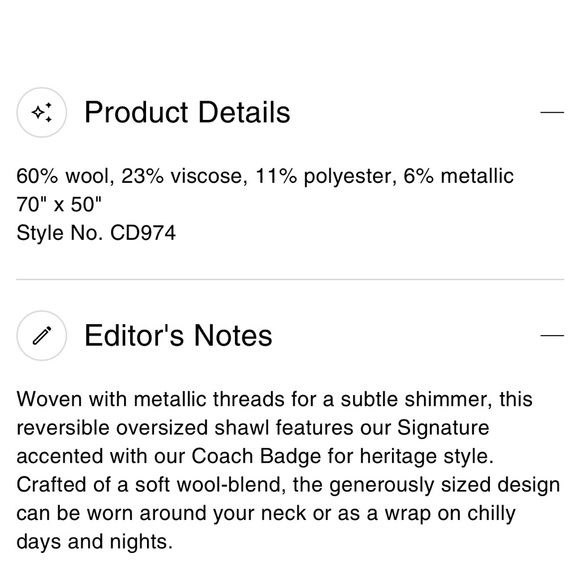 Coach Signature Shawl – Classic Monogram - Picture 5 of 5